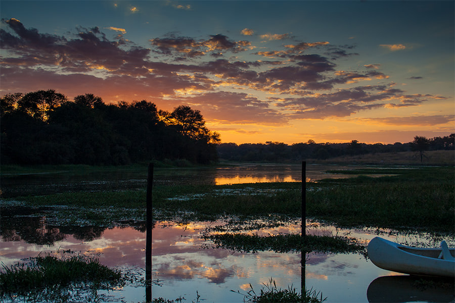 Sonnenuntergang am Gweru-River