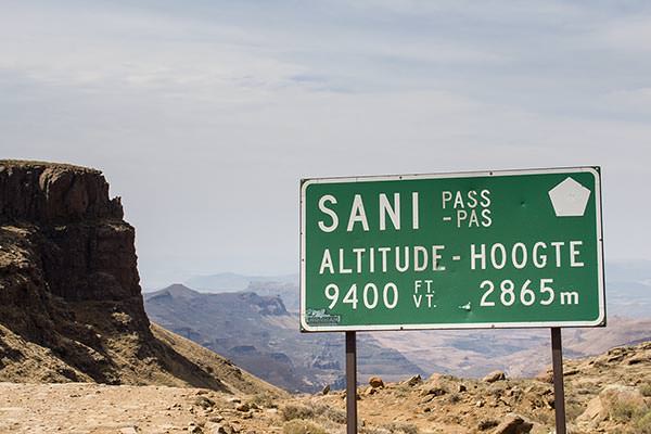 Passhöhe am Sani-Pass