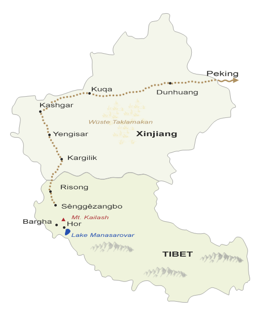 Westroute nach Tibet