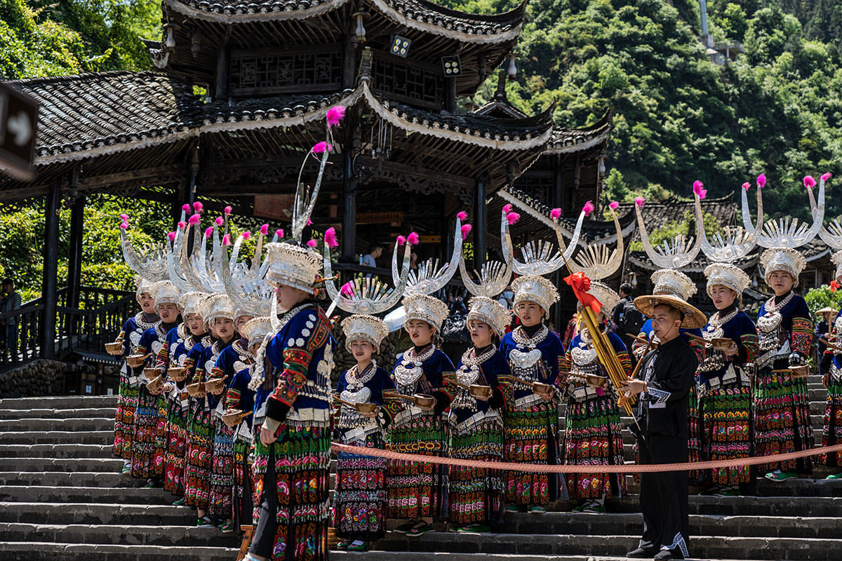 Miao-Minderheit in Xijiang